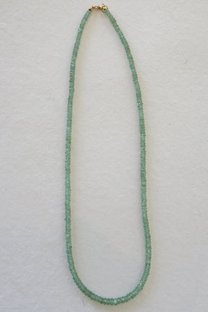 Faceted Emerald Bead Necklace