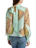 Ornament Tie Neck Blouse