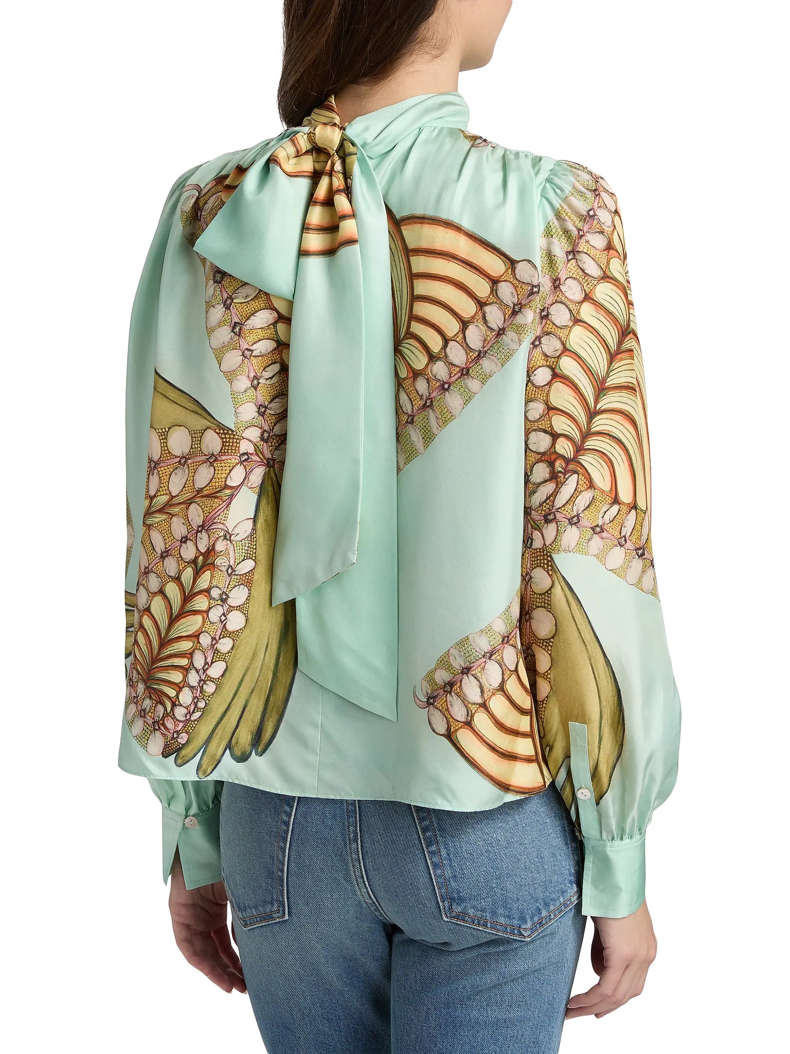 Ornament Tie Neck Blouse