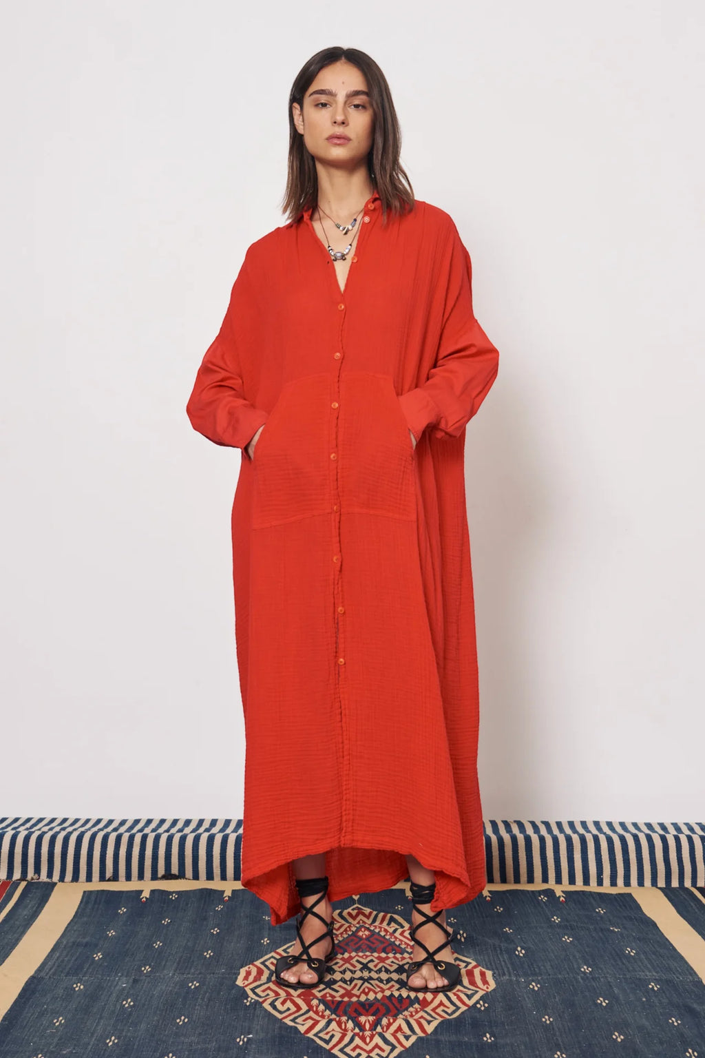 Caftan Shirt Dress – Beanie + Cecil