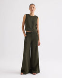 High Neck Hidden Placket Vest