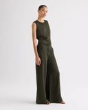 High Neck Hidden Placket Vest