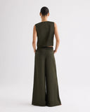 High Neck Hidden Placket Vest