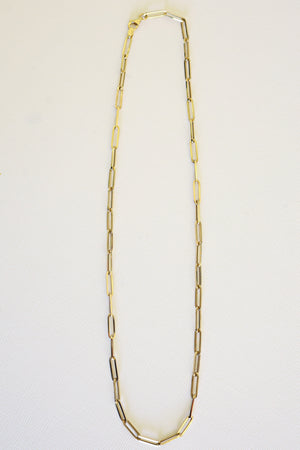14k YG Paperclip Chain