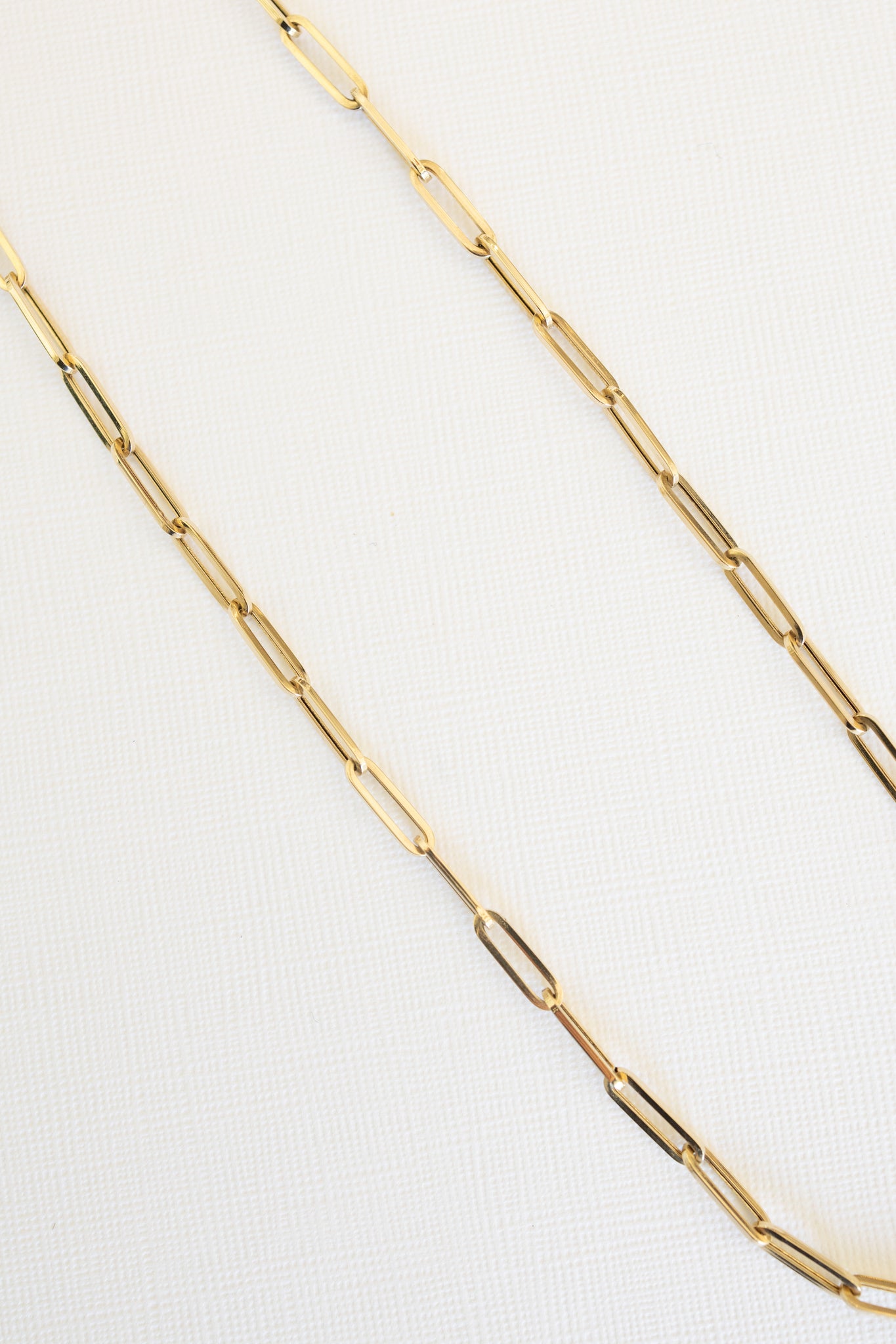 14k YG Paperclip Chain