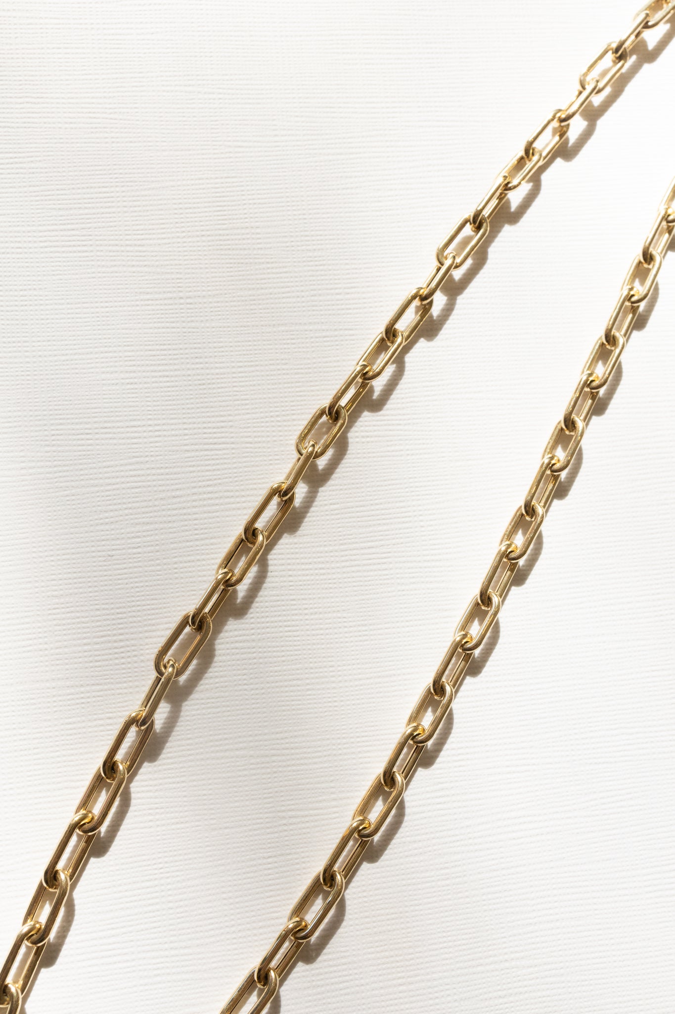 Hollow 14k Yellow Gold Link Necklace