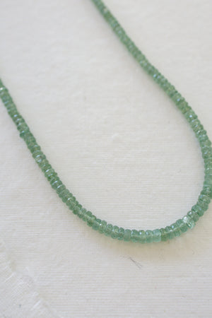 Faceted Emerald Bead Necklace