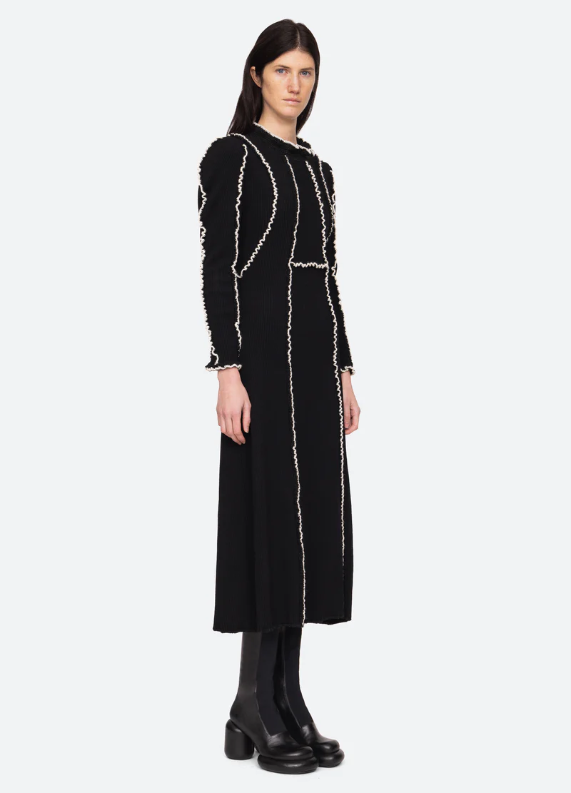Elin Ribbed Long Sleeve Dress