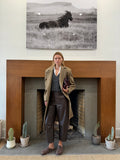 Leather Slouchy BF Trouser