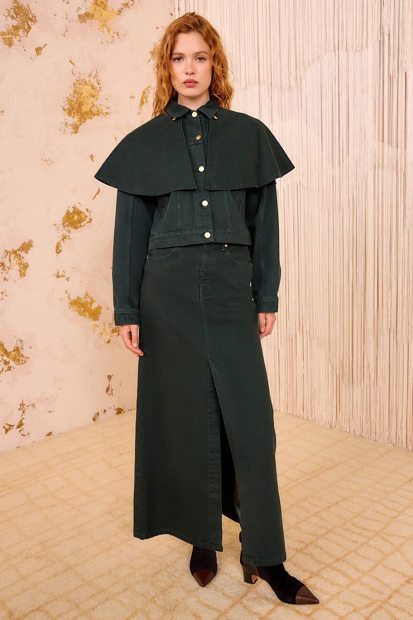 The Agata Denim Cape Jacket