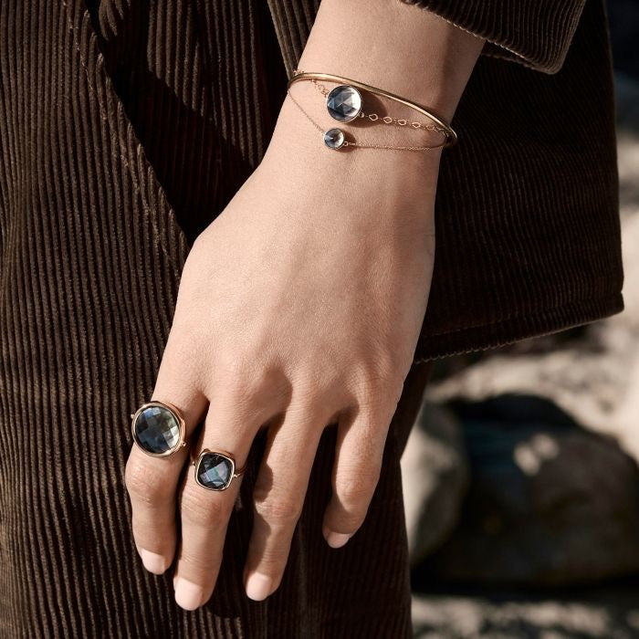 Pixie Black MOP Disc Ring