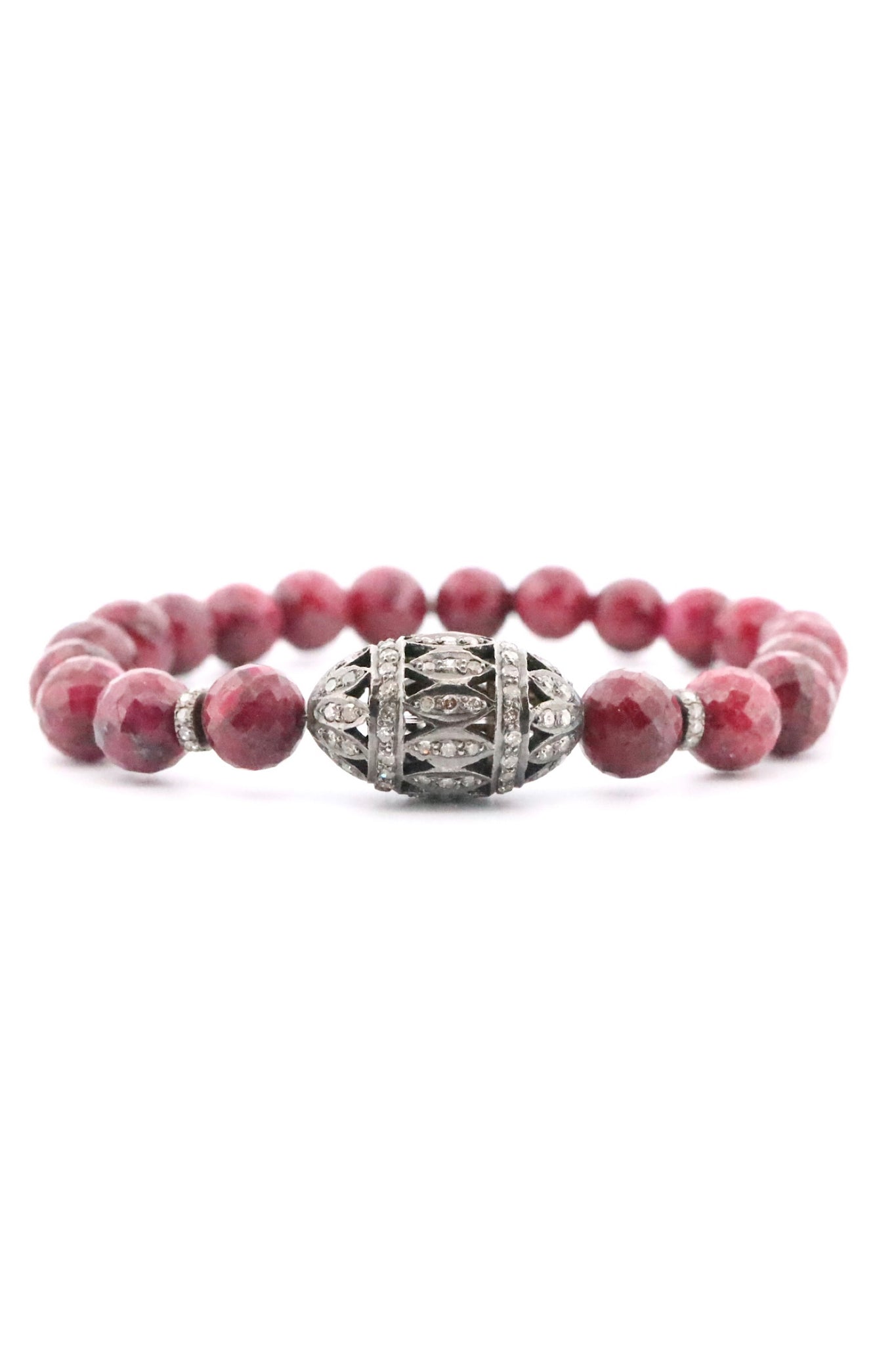 Ruby Beaded Bracelet