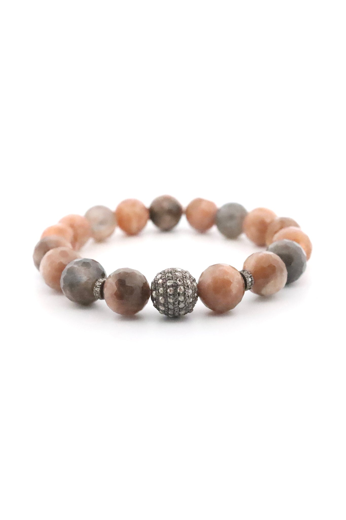Brown Moonstone Beaded Bracelet