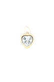 Blue Topaz Heart Charm
