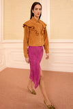 Matilde Ruffle Suede Jacket