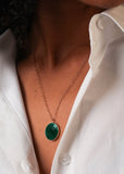 Jumbo Pixie Ever Green Agate Disc Charm