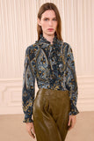 Catroux Long Sleeve Silk Blouse