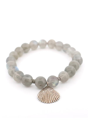 Labradorite Bracelet with Shell