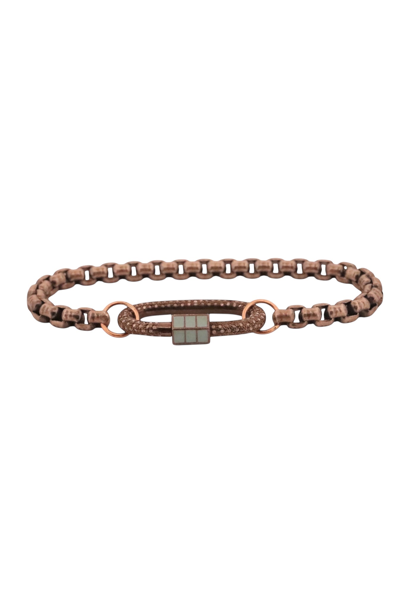Oxidized Sterling Silver Bracelet with Diamonds