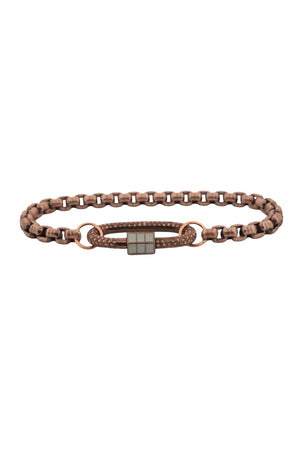 Oxidized Sterling Silver Bracelet with Diamonds