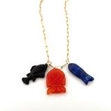 Black Onyx Fish Charm