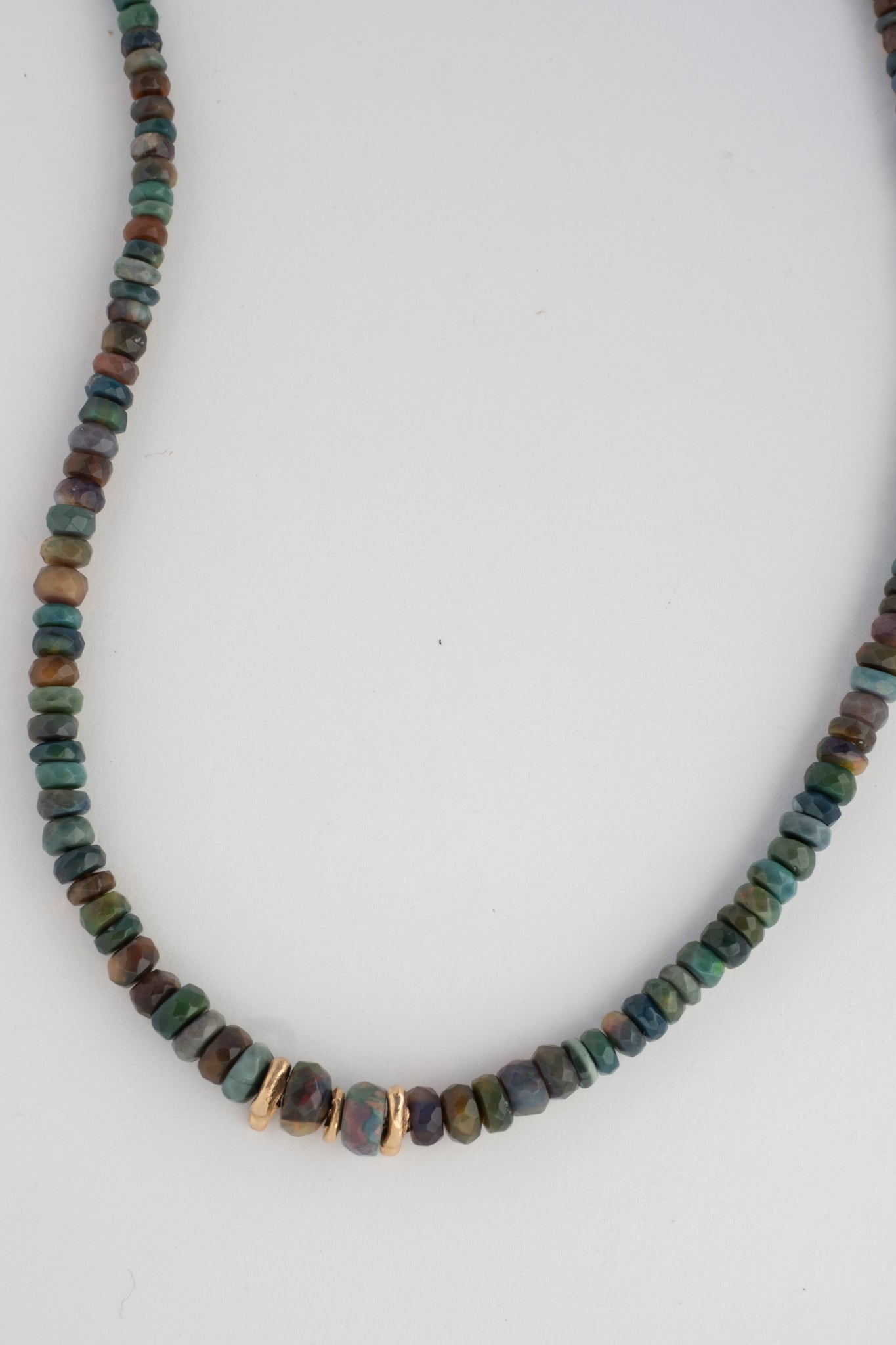 Green Heishi Opal Necklace