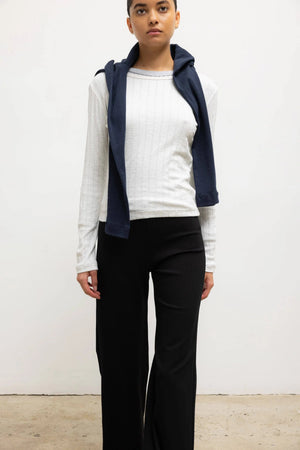 Pointelle Slim Fit Long Sleeve