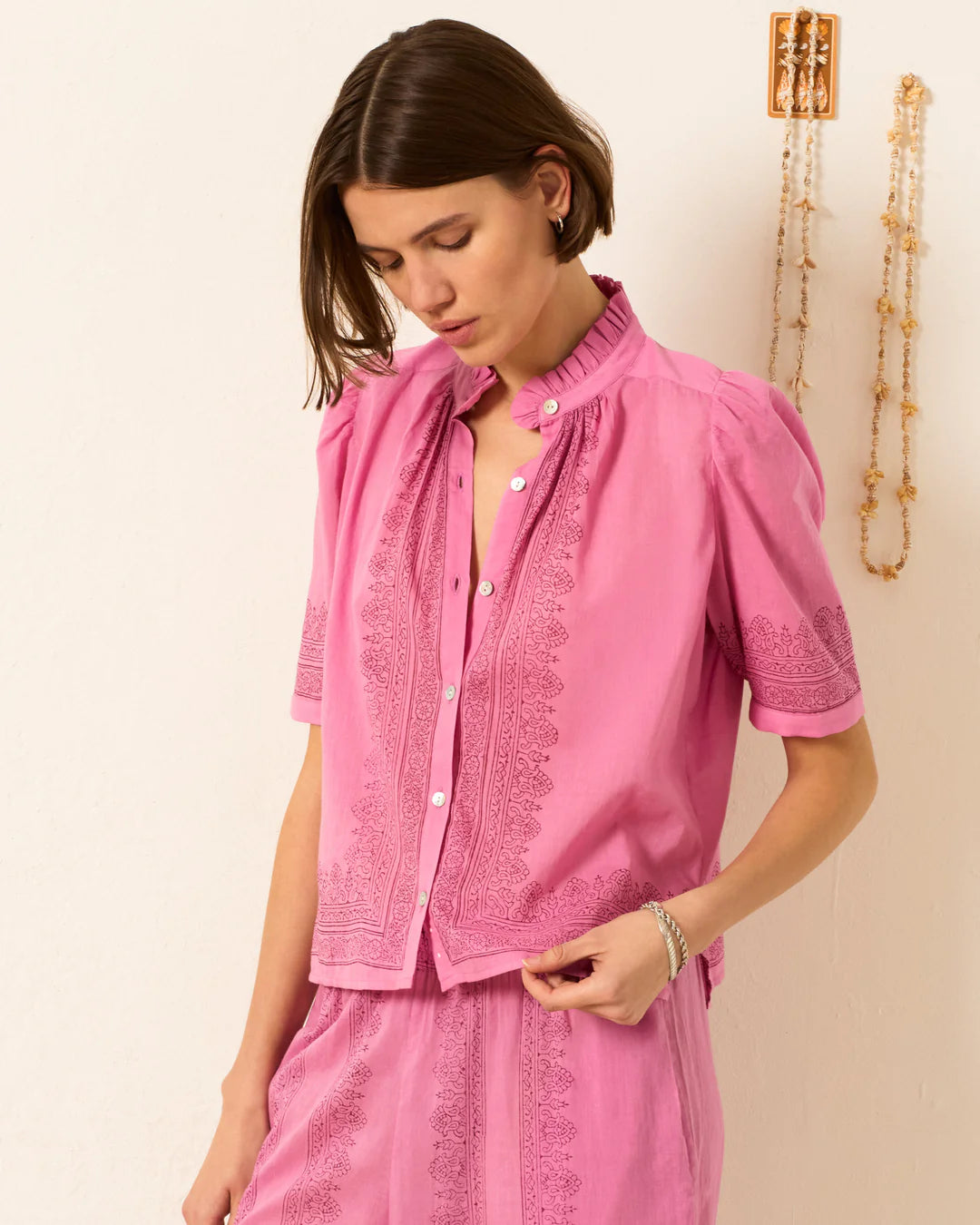 Winn Fuchsia Tile Shirt