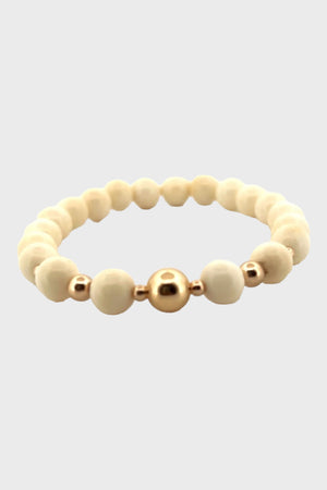 Bone Bead Bracelet with YG beads