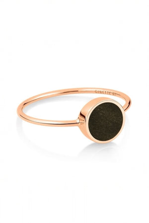 Mini Ever Golden Obsidian Disc Ring