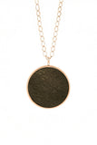 Jumbo Ever Golden Obsidian Disc on Chain