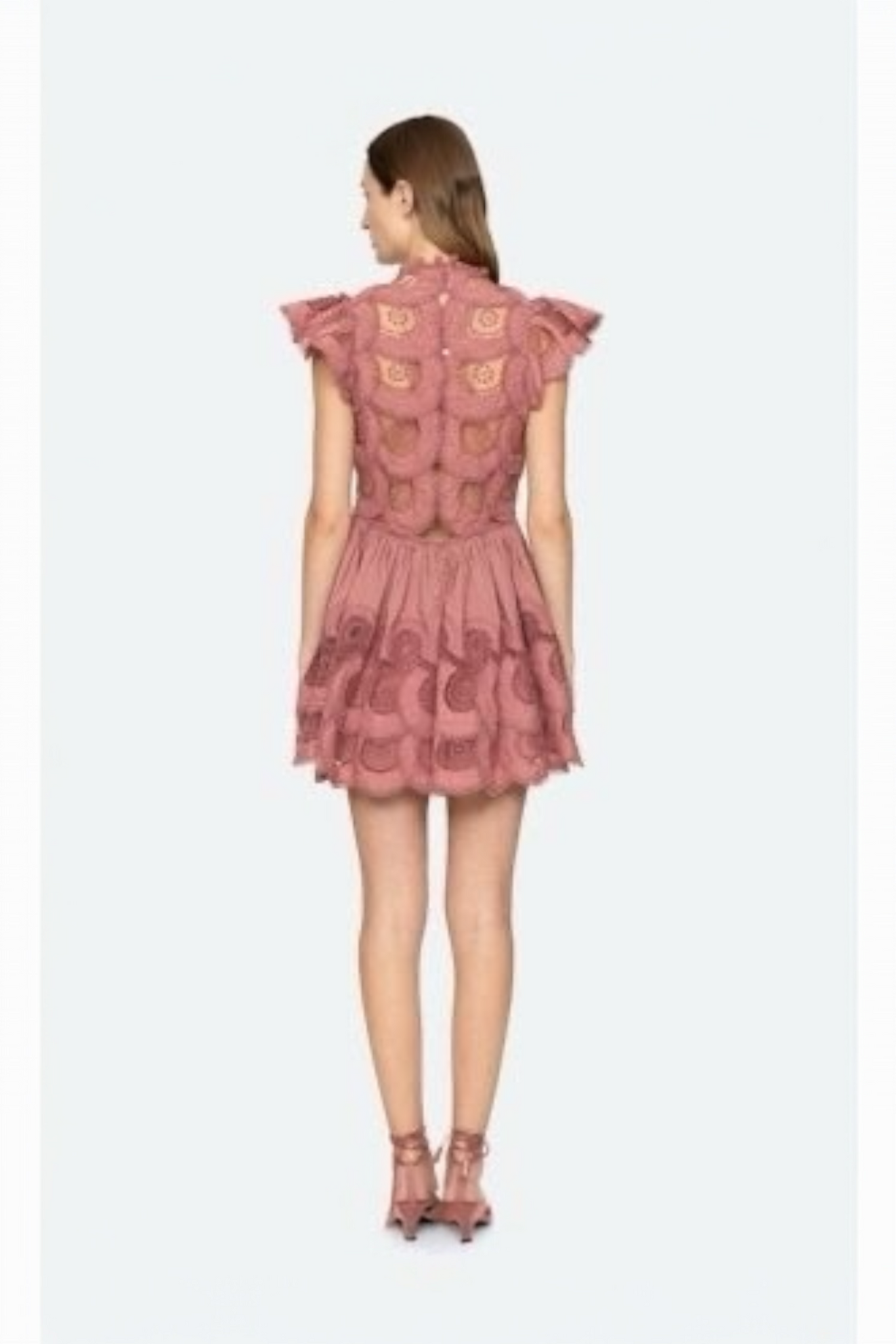 Drea Embroidered Flutter Dress