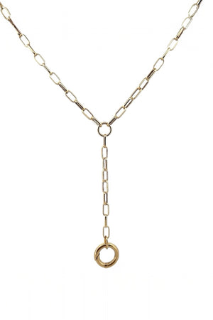 Hollow Link Chain with Charm Holder