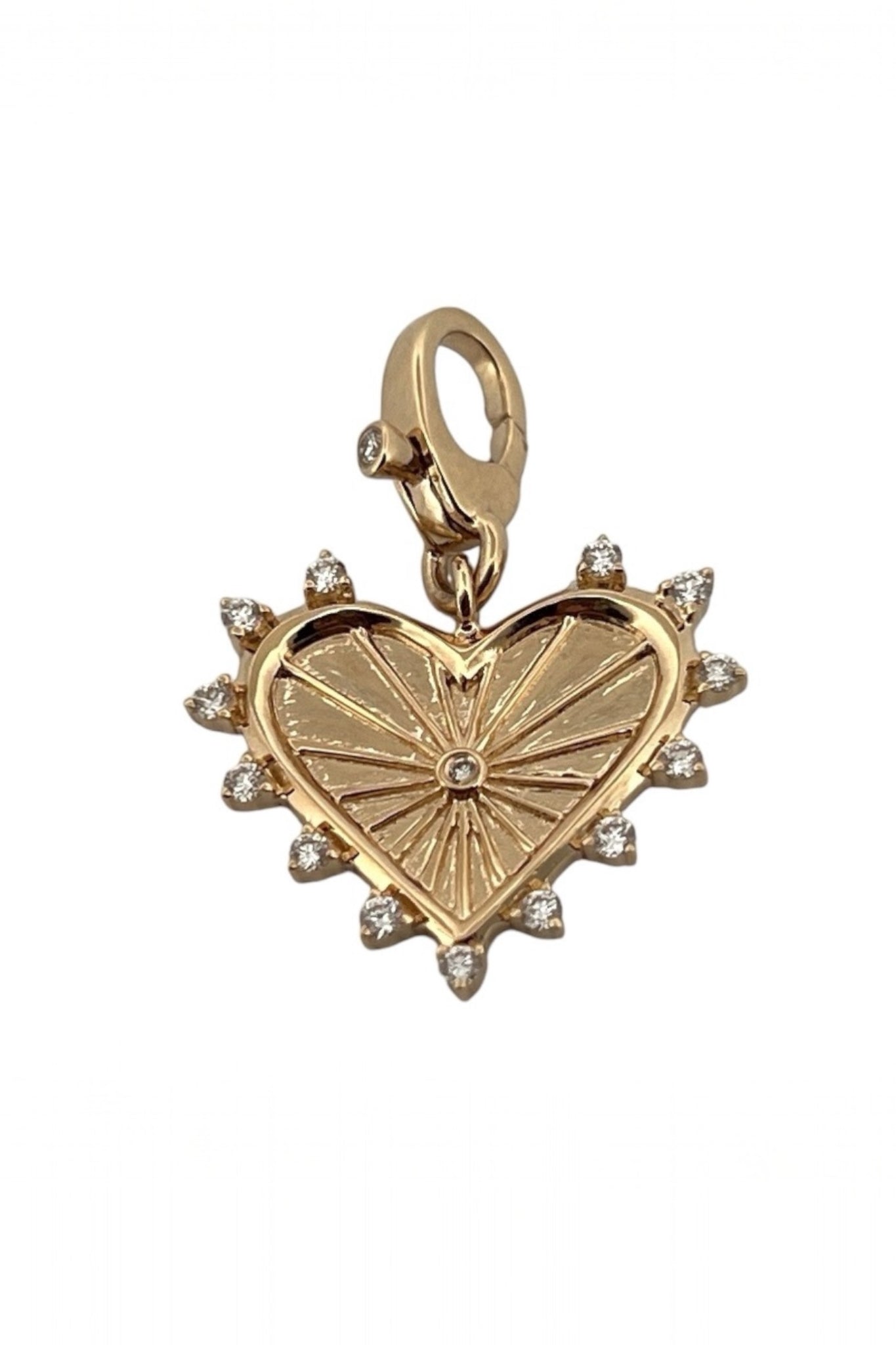 Heart Charm With Diamonds