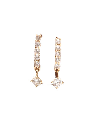 Dangle Strip Diamond Studs