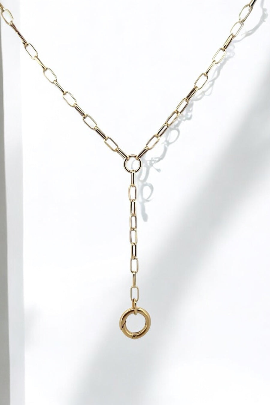 Hollow Link Chain with Charm Holder