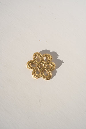 14k Yellow Gold Flower Charm