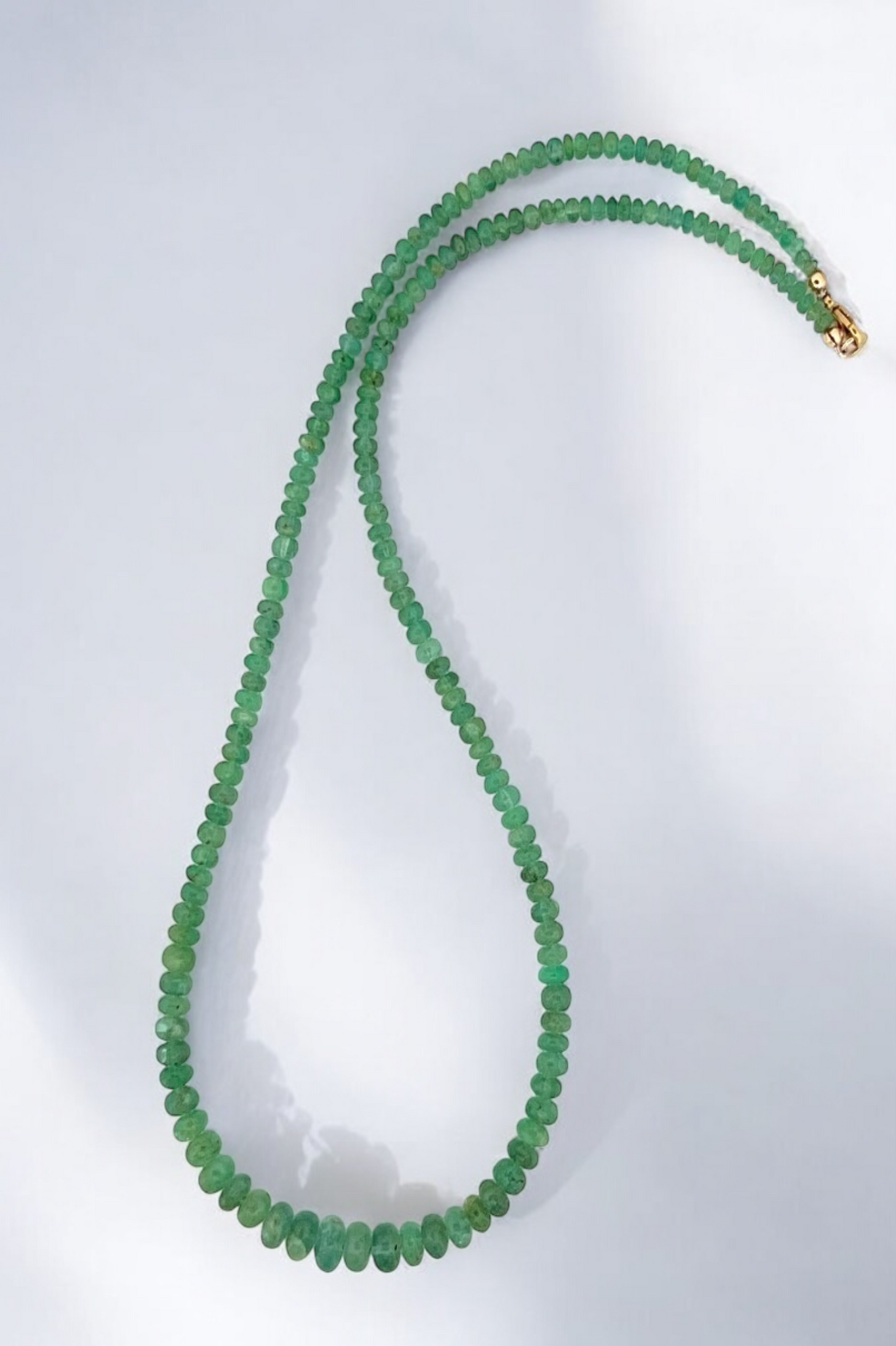 Smooth Emerald Beaded Necklace