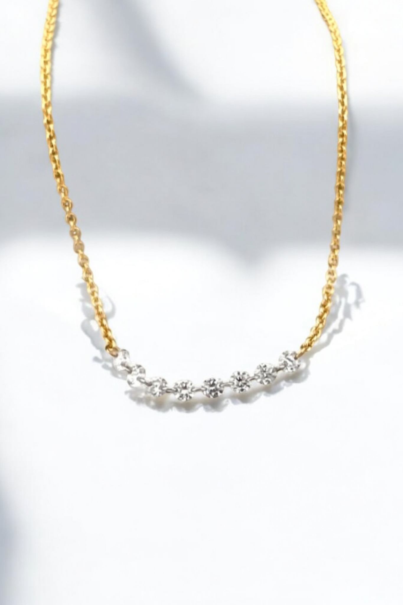 White Diamond Chain Necklace