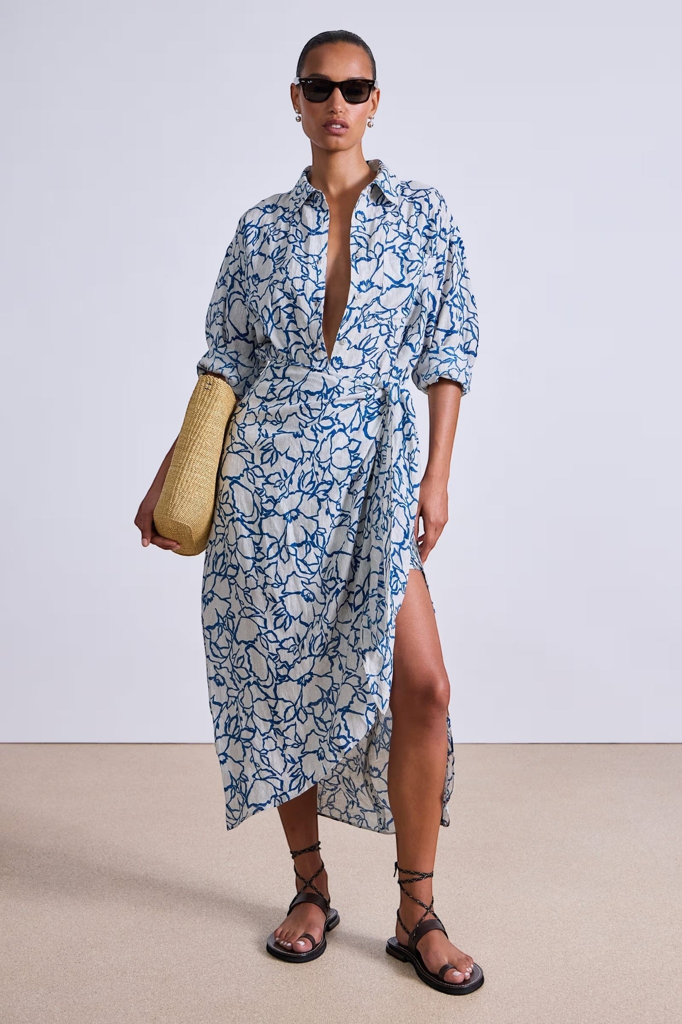 Alessandra Sarong Shirt Dress