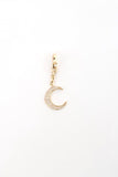 14k YG & Diamond Moon Charm