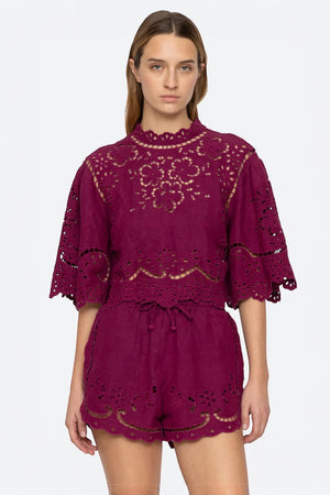Lula Embroidery shorts