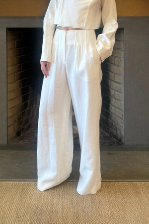 High Waist Pant w Mini Pleats