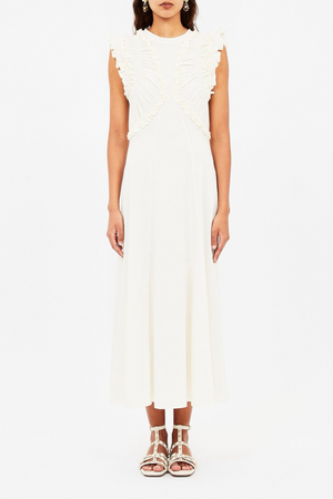 Shiva Sleeveless Ruffled Midi