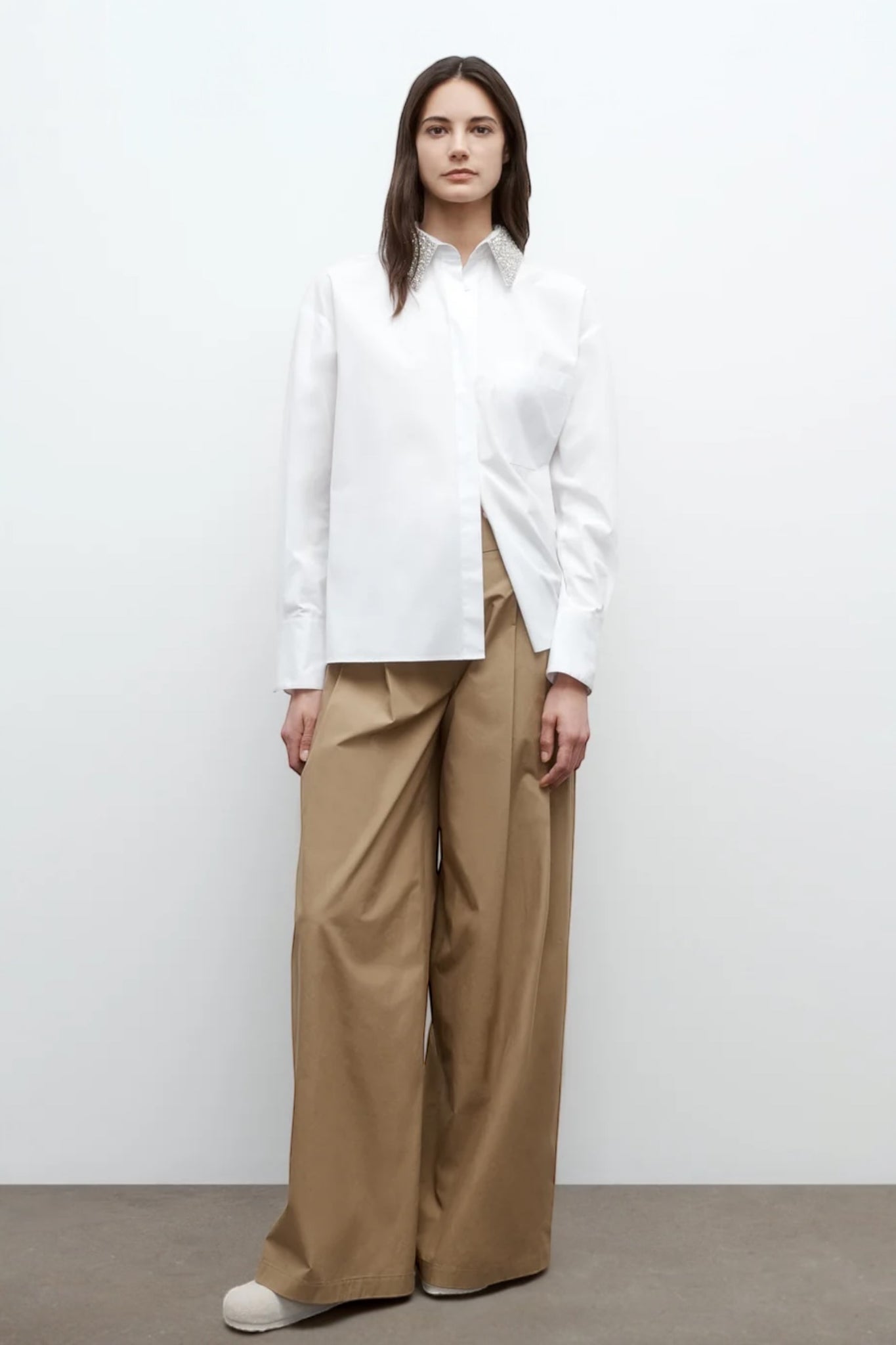 E.B. Shirt with Crystal Collar
