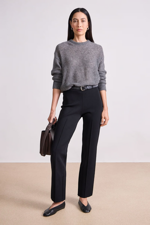 Straight Pull On Zipper Pants