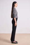 Straight Pull On Zipper Pants