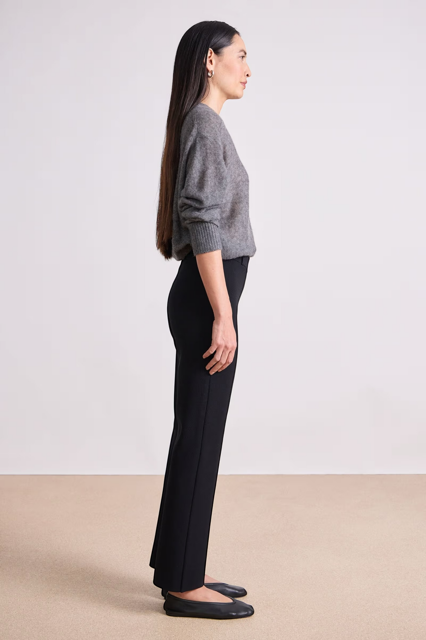 Straight Pull On Zipper Pants