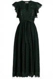 Olga Flutter Sleeve Midi Dress