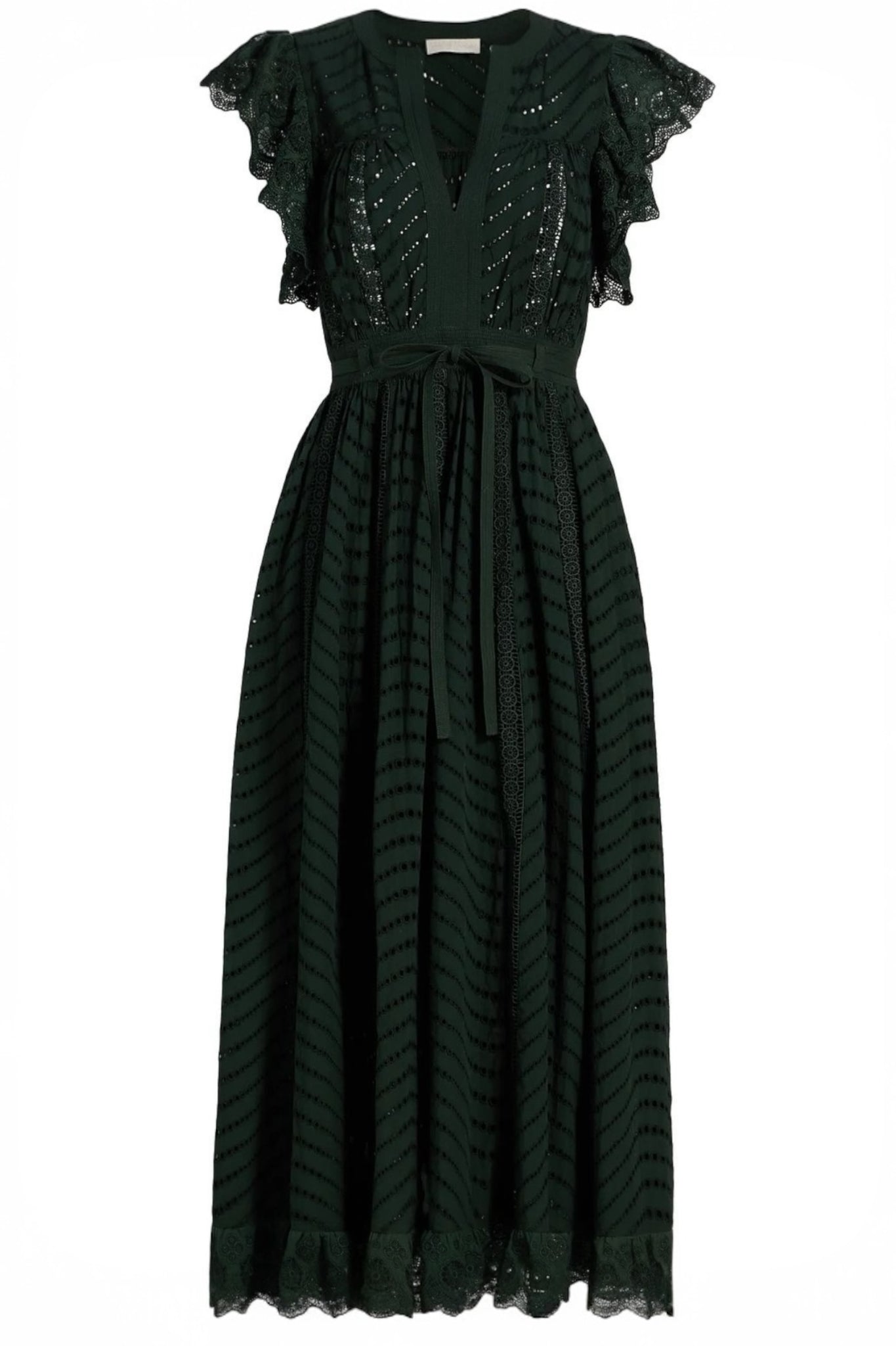 Olga Flutter Sleeve Midi Dress